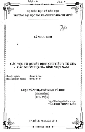 Tác Động Của Các Yếu Tố Đến Chi Tiêu Y Tế Của Hộ Gia