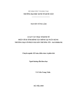Phân Tích Tình Hình Tài Chính Tại Ngân Hàng Sacombank