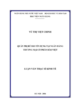 Quản Trị Rủi Ro Tín Dụng Tại Ngân Hàng Thương Mại Cổ