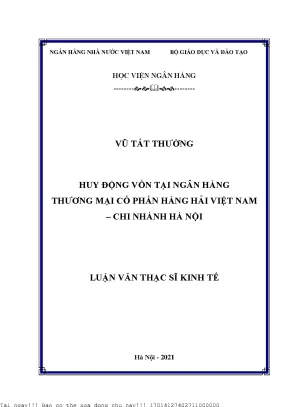 Huy Động Vốn Tại Ngân Hàng Thương Mại Cổ Phần Hàng Hải