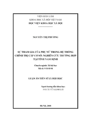 Sự Tham Gia Của Phụ Nữ Trong Chính Trị Cấp Cơ Sở Tại