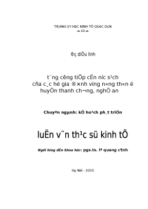 Nâng cao Tiếp Cận Nước Sạch cho Hộ Gia Đình Nông Thôn 