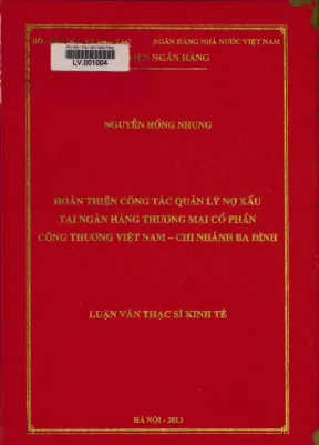 Cải Thiện Quản Lý Nợ Xấu Tại Ngân Hàng Thương Mại Cổ