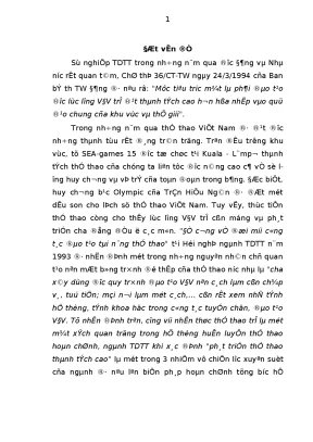 Phát Triển Thể Thao Việt Nam: Thành Tựu và Thách Thức