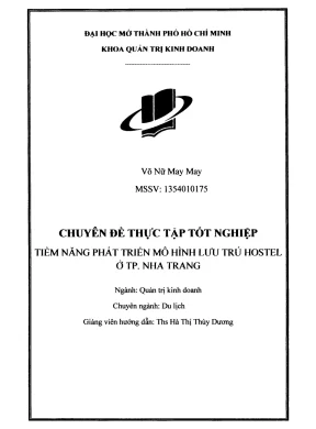 Phát Triển Mô Hình Lưu Trú Hostel Tại Nha Trang: Nghiên