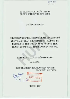 Nghiên Cứu Thực Trạng Bệnh Sâu Răng và Viêm Lợi ở Học