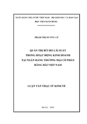 Quản Trị Rủi Ro Lãi Suất Tại Ngân Hàng Thương Mại Cổ