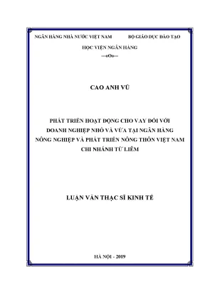Phát Triển Hoạt Động Cho Vay Doanh Nghiệp Nhỏ và Vừa Tại