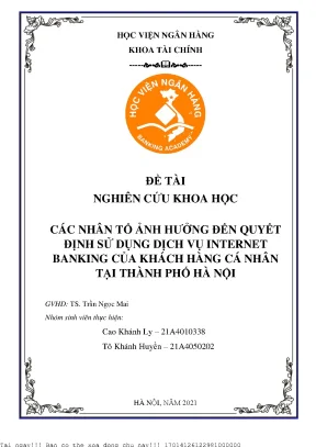 Nghiên Cứu Các Nhân Tố Ảnh Hưởng Đến Sử Dụng Dịch Vụ