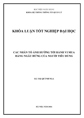 Những Nhân Tố Ảnh Hưởng Đến Hành Vi Mua Hàng Ngẫu Hứng 