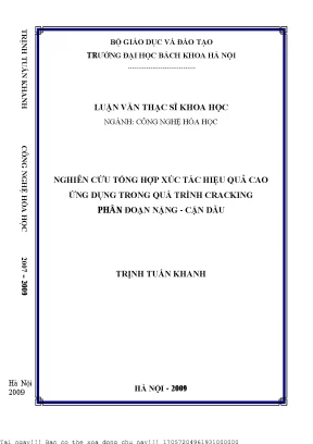 Nghiên Cứu Tổng Hợp Xúc Tác Hiệu Quả Cao Trong Quá Trình