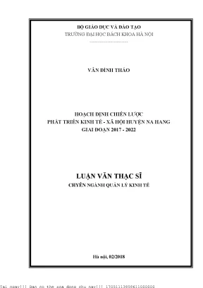 Hoạch Định Chiến Lược Phát Triển Kinh Tế - Xã Hội Huyện