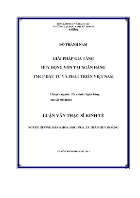 Giải Pháp Tăng Cường Huy Động Vốn Tại Ngân Hàng TMCP Đầu