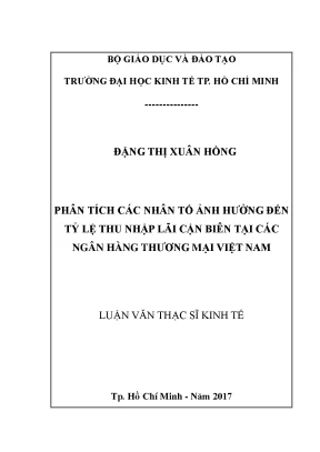 Phân Tích Các Nhân Tố Ảnh Hưởng Đến Tỷ Lệ Thu Nhập Lãi
