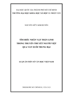 Nghiên Cứu Nhân Vật Thần Linh Trong Truyền Thuyết Người