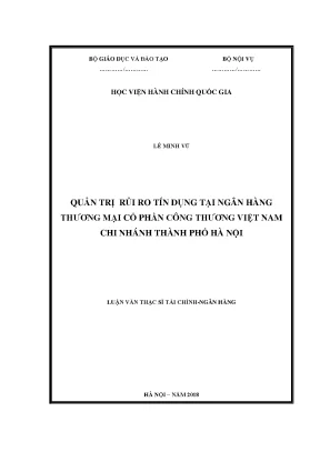 Quản Trị Rủi Ro Tín Dụng Tại Ngân Hàng Thương Mại Cổ