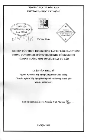 Nghiên Cứu Dự Báo Giao Thông Trong Quy Hoạch Khu Công Nghiệp