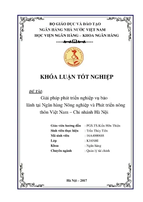 Giải Pháp Phát Triển Nghiệp Vụ Bảo Lãnh Tại Ngân Hàng 