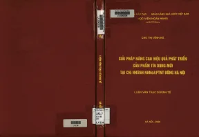 Giải Pháp Nâng Cao Hiệu Quả Phát Triển Sản Phẩm Tín Dụng