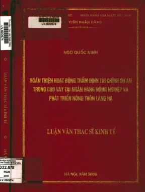 Nâng cao hiệu quả thẩm định tài chính dự án tại Ngân