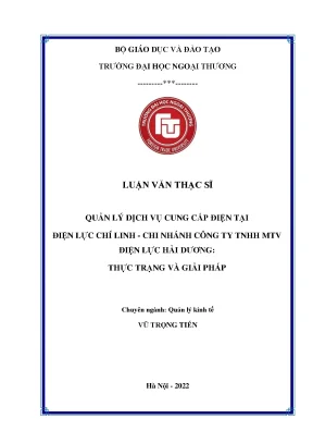 Giải Pháp Quản Lý Dịch Vụ Cung Cấp Điện Tại Điện Lực Chí