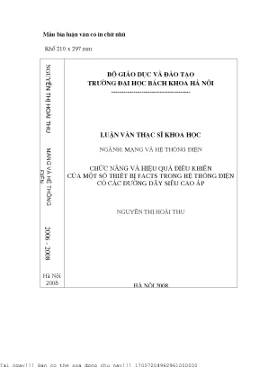 Nghiên cứu hiệu quả điều khiển của thiết bị FACTS trong 