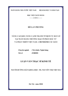 Nâng Cao Khả Năng Cạnh Tranh Dịch Vụ Bán Lẻ Tại BIDV Cầu