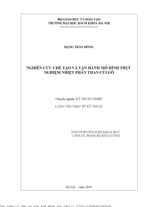 Nghiên Cứu Chế Tạo Mô Hình Nhiệt Phân Than Củi Gỗ Tại
