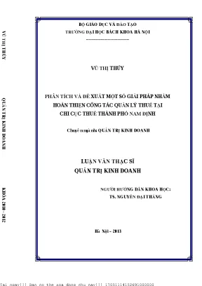 Giải Pháp Quản Trị Kinh Doanh Hoàn Thiện Công Tác Quản