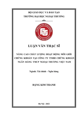 Nâng Cao Chất Lượng Hoạt Động Môi Giới Chứng Khoán Tại VCBS