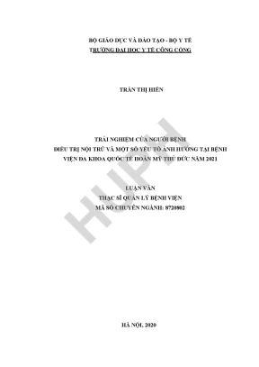 Trải Nghiệm Người Bệnh Nội Trú Tại Bệnh Viện Đa Khoa
