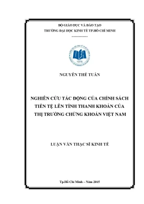 Tác Động Của Chính Sách Tiền Tệ Đến Tính Thanh Khoản Thị