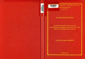 Giải pháp tín dụng cho doanh nghiệp tại Ngân hàng Nông