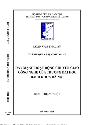 Đẩy Mạnh Chuyển Giao Công Nghệ Tại Trường Đại Học Bách