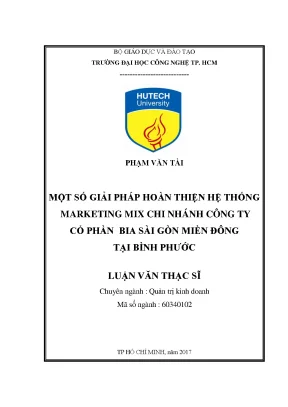 Giải Pháp Hoàn Thiện Hệ Thống Marketing Mix Tại Chi