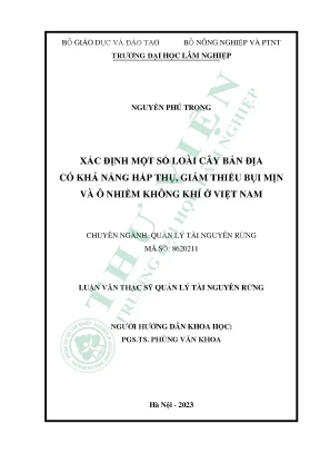 Cây Bản Địa Giảm Thiểu Ô Nhiễm Không Khí Tại Việt Nam