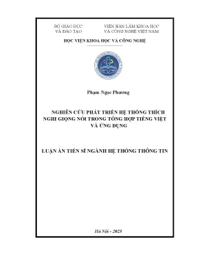 Nghiên Cứu Phát Triển Hệ Thống Thích Nghi Giọng Nói