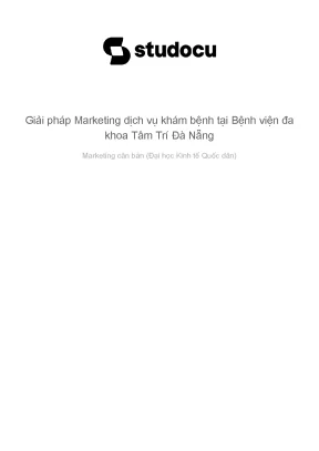 Giải Pháp Marketing Dịch Vụ Khám Bệnh Tại Bệnh Viện Đa