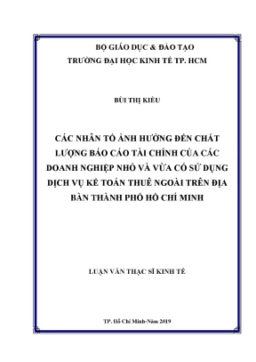 Các Nhân Tố Ảnh Hưởng Đến Chất Lượng Báo Cáo Tài Chính