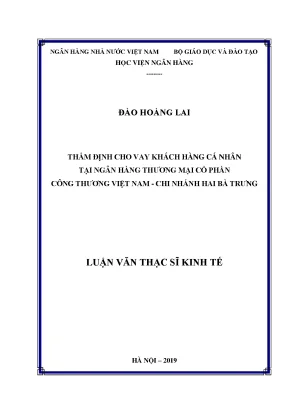 Thẩm Định Cho Vay Khách Hàng Cá Nhân Tại VietinBank -