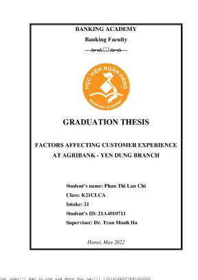Các yếu tố ảnh hưởng đến trải nghiệm khách hàng tại 