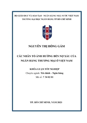 Những Nhân Tố Ảnh Hưởng Đến Nợ Xấu Của Ngân Hàng Thương 