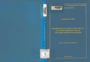 Giải Pháp Nâng Cao Chất Lượng Cho Vay Doanh Nghiệp Quân
