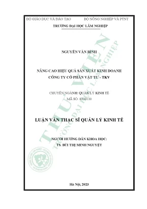 Nâng Cao Hiệu Quả Sản Xuất Kinh Doanh Tại Công Ty Cổ