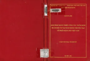 Giải Pháp Hoàn Thiện Thẩm Định Dự Án Đầu Tư Tại Ngân