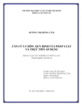Căn Cứ Ly Hôn: Quy Định Pháp Luật và Thực Tiễn Áp Dụng