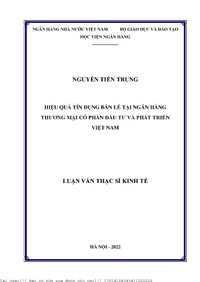 Hiệu Quả Tín Dụng Bán Lẻ Tại Ngân Hàng Thương Mại Cổ
