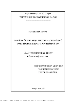 Nghiên Cứu Peptide Mạch Ngắn Từ Phụ Phẩm Cá Hồi Có Hoạt