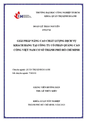 Giải Pháp Nâng Cao Chất Lượng Dịch Vụ Khách Hàng Tại