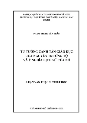 Tư Tưởng Canh Tân Giáo Dục Của Nguyễn Trường Tộ: Ý Nghĩa